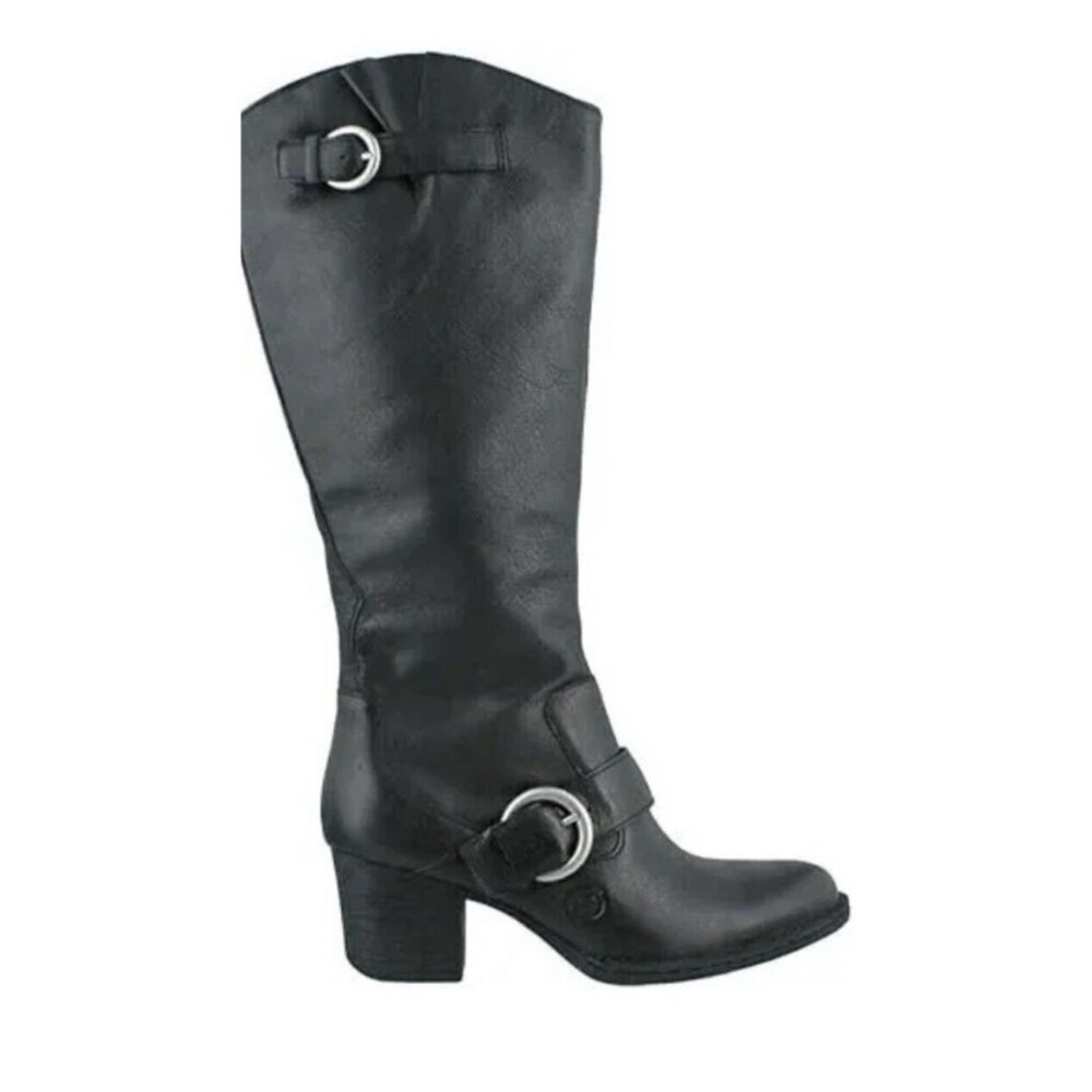 Born Shaylee Tall Leather Boot in Black w/ Buckle Accent Women’s Sz 7 1/2 - Picture 13 of 13